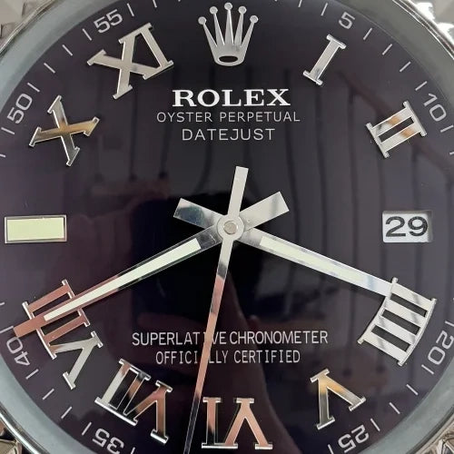 Datejust Wall Clock - Sliver Black