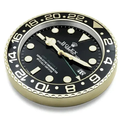 GMT Master II Wall Clock - GOLD Black