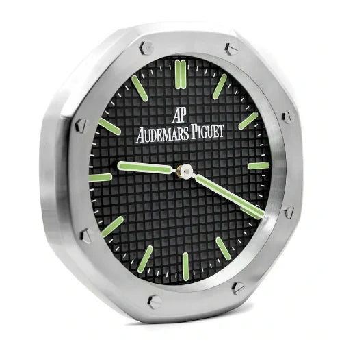 Royal Oak Sliver & Green Wall Clock