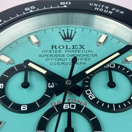 Daytona Wall Clock - Tiffany Blue & Black