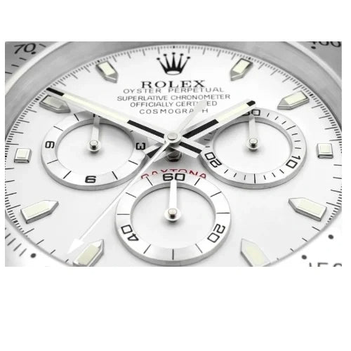 White & Silver Daytona Wall Clock – Swiss-Inspired Design