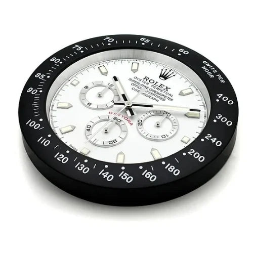 Daytona Wall Clock - Black & White