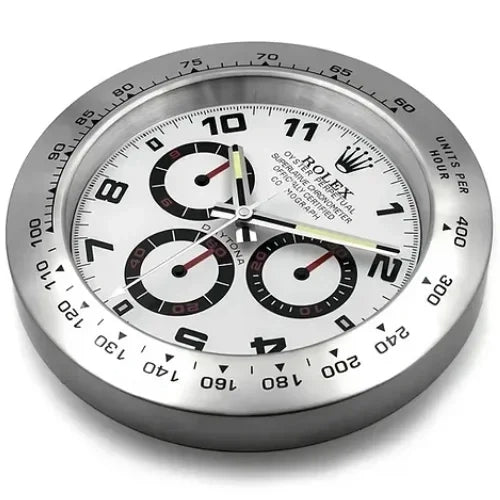 Daytona Sliver Luxury Wall Clock – Swiss-Inspired Design