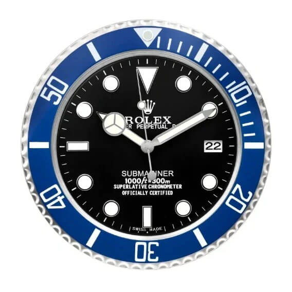 Submariner Wall Clock - Black & Blue