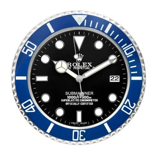 Submariner Wall Clock - Black & Blue
