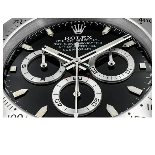 Black & Silver Daytona Wall Clock – Swiss-Inspired Design