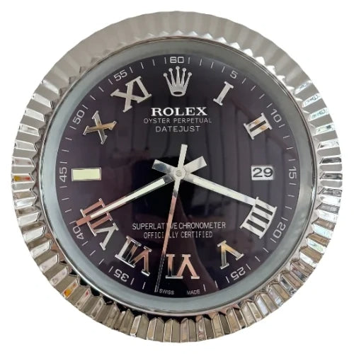 Datejust Wall Clock - Sliver Black
