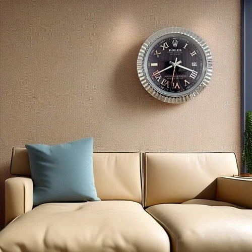 Datejust Wall Clock - Sliver Black
