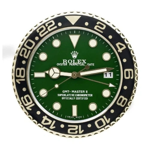 GMT Master II Wall Clock - Gold Green