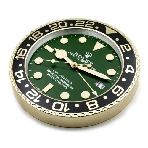 GMT Master II Wall Clock - Gold Green