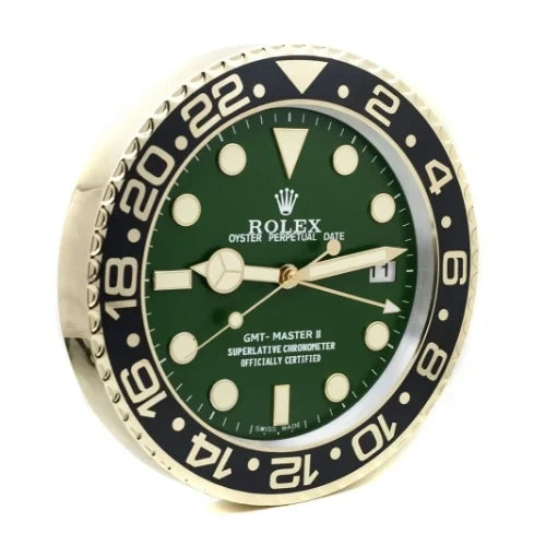 GMT Master II Wall Clock - Gold Green