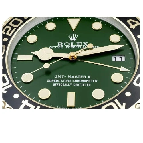 GMT Master II Wall Clock - Gold Green