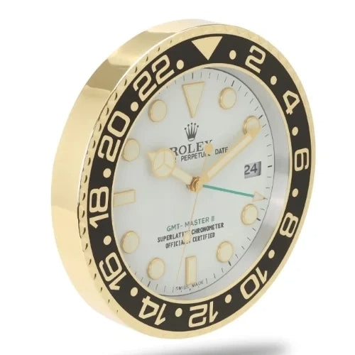 GMT Master II Wall Clock - Gold White