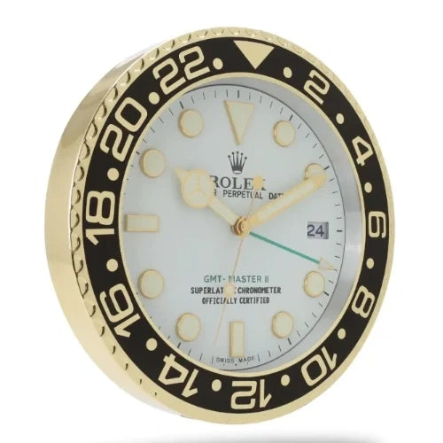 GMT Master II Wall Clock - Gold White