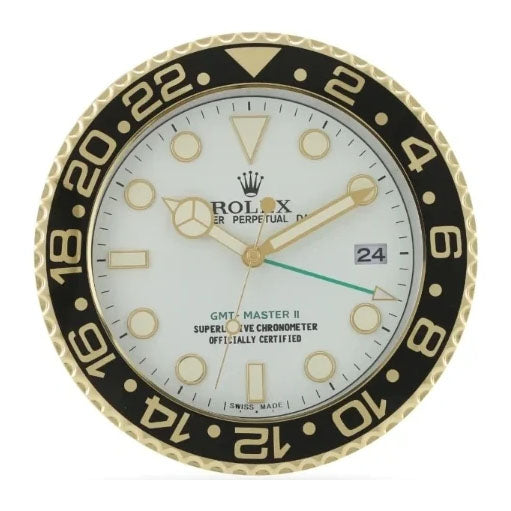 GMT Master II Wall Clock - Gold White