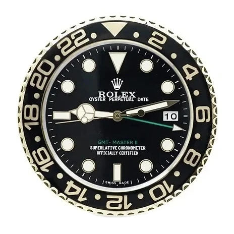 GMT Master II Wall Clock - GOLD Black