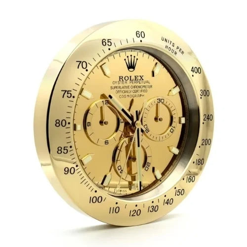 Gold Color Daytona Wall Clock – Swiss-Inspired Design