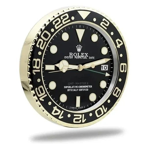 GMT Master II Wall Clock - GOLD Black