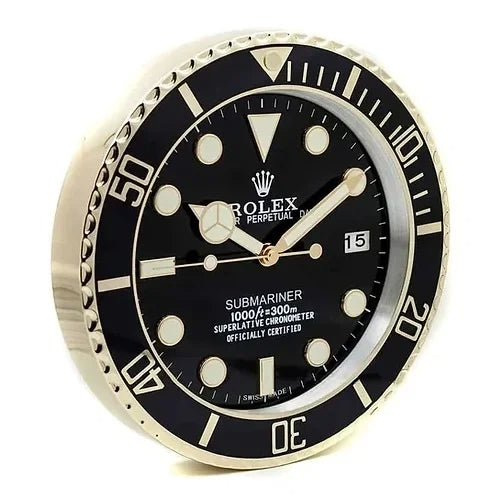 Submariner Wall Clock - Gold Black