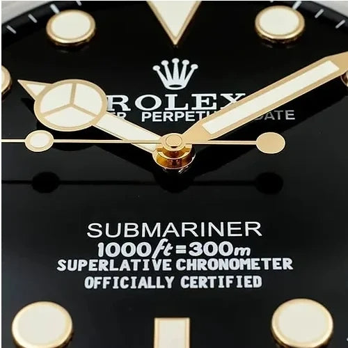 Submariner Wall Clock - Gold Black
