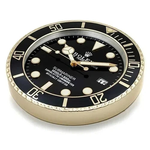 Submariner Wall Clock - Gold Black