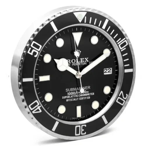 Submariner Wall Clock - Bold Black