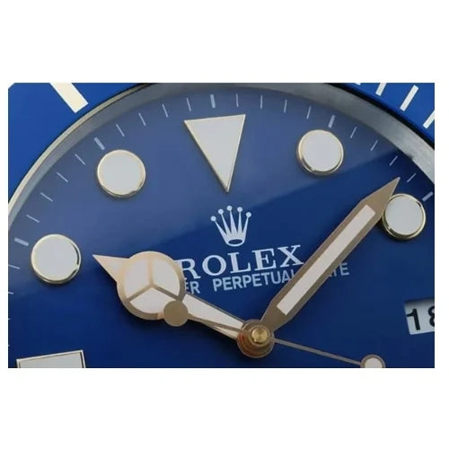 Submariner Wall Clock - Gold Blue