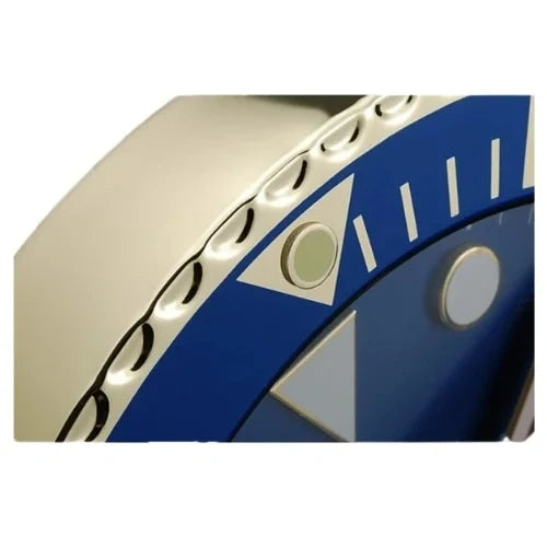 Submariner Wall Clock - Gold Blue