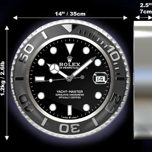 Yacht-Master II Wall Clock - Black