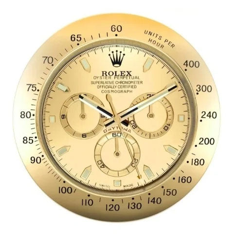 Gold Color Daytona Wall Clock – Swiss-Inspired Design