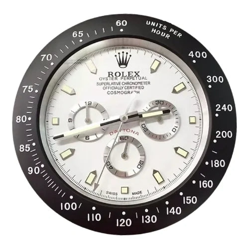 Daytona Wall Clock - Black & White