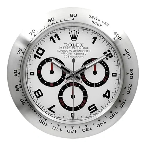 Daytona Sliver Luxury Wall Clock – Swiss-Inspired Design