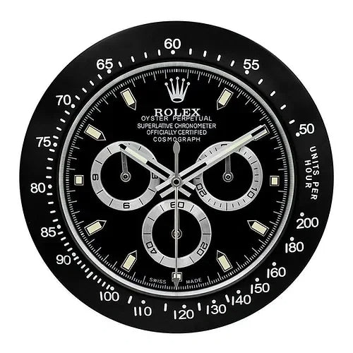 Daytona Wall Clock - Full Black
