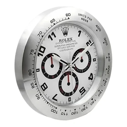 Daytona Sliver Luxury Wall Clock – Swiss-Inspired Design